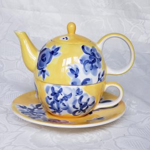 Herman Dodge & Sons Yellow and Blue Tea for One Set