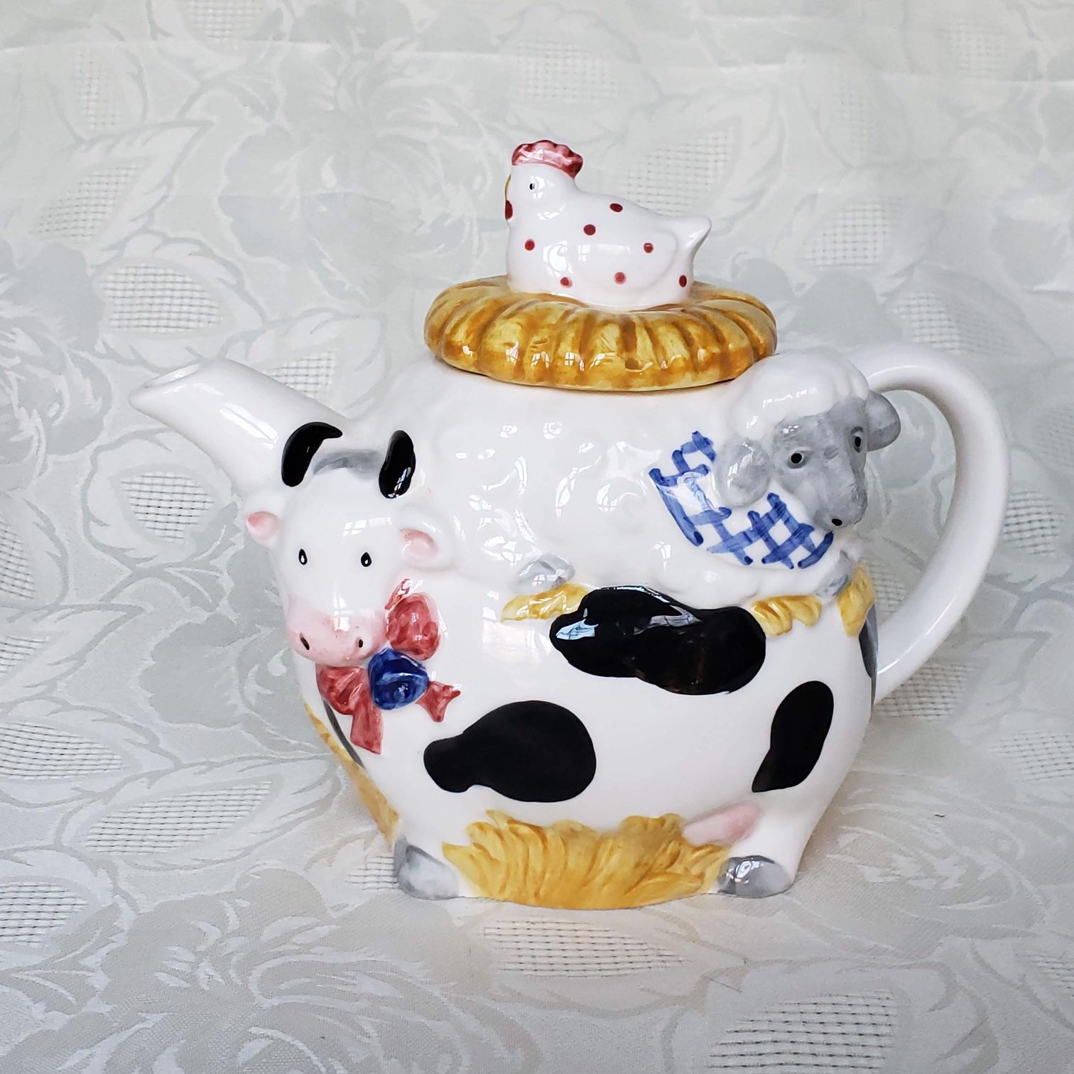 Modern Farmhouse Ceramic Teapot Set