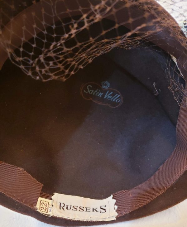 Chocolate Rhinestone Vintage Hat