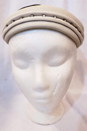 White Rhinestone Vintage Hat