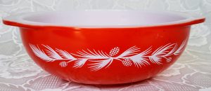 Holiday Pine Cone Pyrex