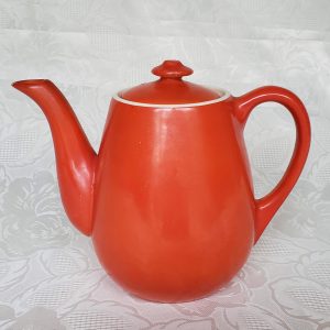 Vintage Fraunfelter Thermo-Proof Orange Teapot