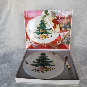 Mikasa Festive Season Cheese Plate and Knife
