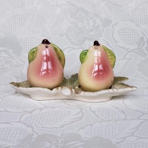 Pear Salt and Pepper Shakers with Caddy