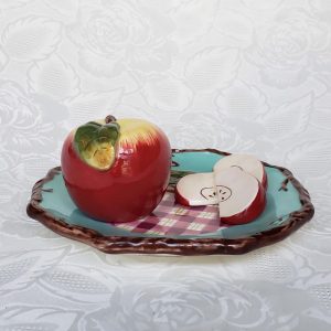 Vintage 3D Ceramic Apple Wall Hanging Plate