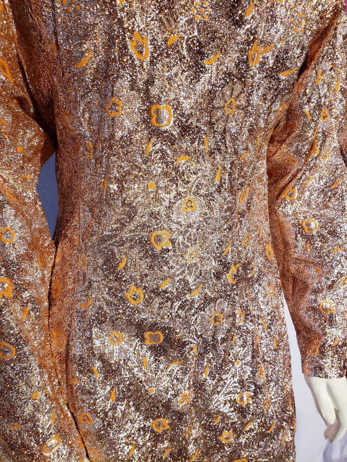 Alana Orange and Gold Lame Vintage Dress – Aunt Gladys' Attic