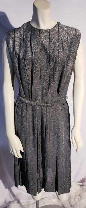 Vintage Silver Belted Dress
