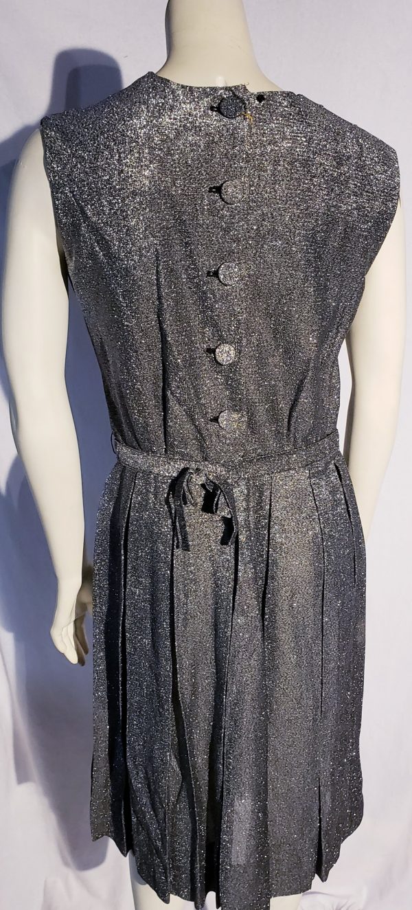 Vintage Silver Belted Dress