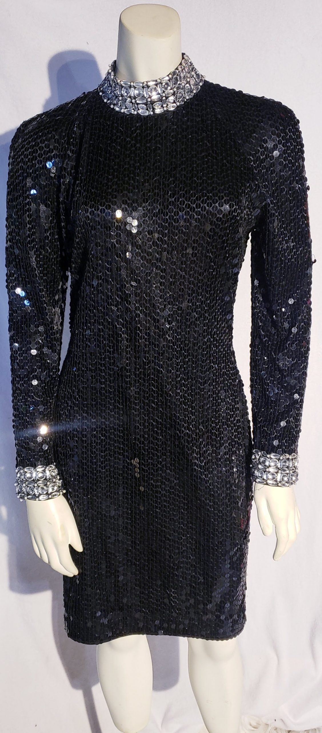 The Betty Dress in Black Sequins