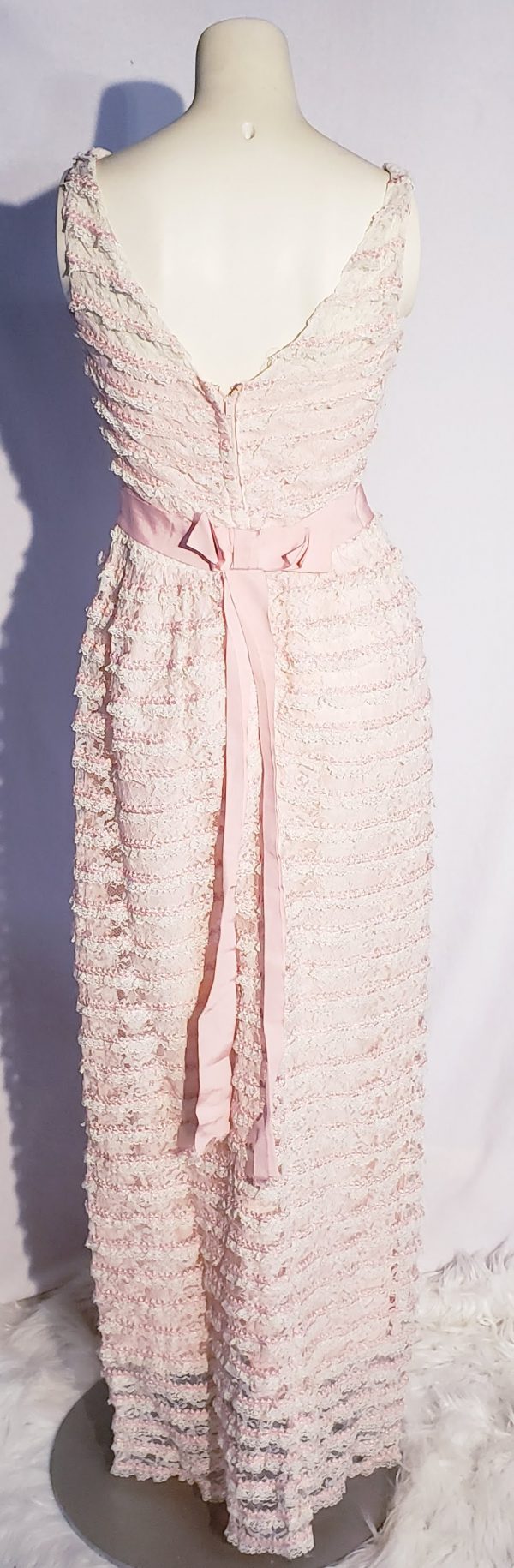 Pink and White Ruffle Dress