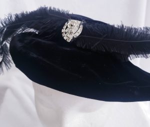 Black Feather Vintage Hat