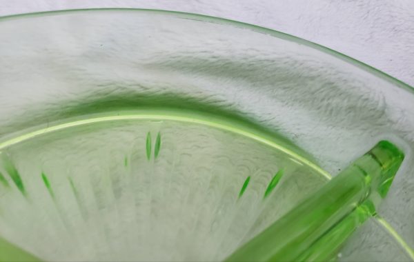 Green Depression Glass Divided